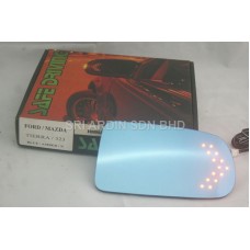 Mazda 323 / Ford Tierra 98- Blue Side Mirror w LED Signal